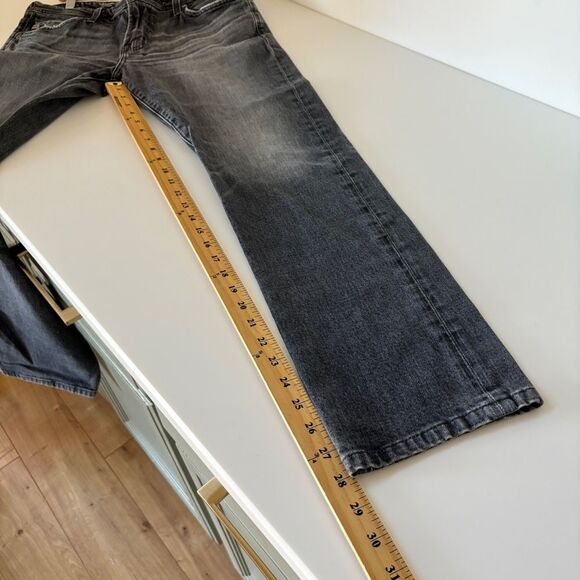 AG Adriano Goldschmied Gray/Light Black Wash The Everett Slim Jeans Zip Fly 33 - Picture 13 of 14